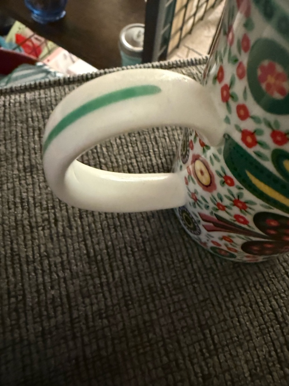 Vera Bradley Ceramic Mug - White with Blue Logo - Picture 5 of 6